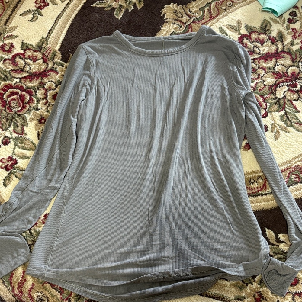 Gray lululemon Long Sleeve Top